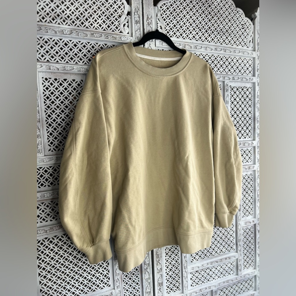 Lululemon French Terry Crew Sweatshirt- Beige- Men’s- Small